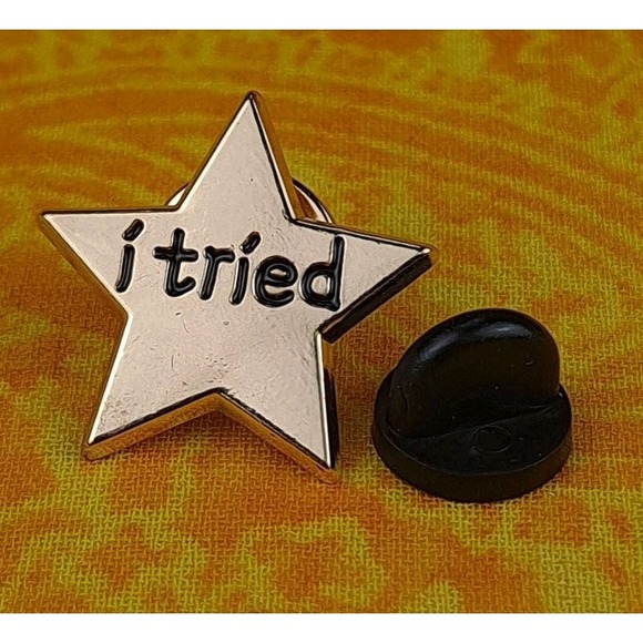The Unbranded Brand Jewelry - I Tried Pin Gold Star Effort Participation Funny Novelty‎  Lapel Pin